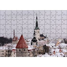 Cakapuzzle Karla Kaplı Çatılar Mdf 120 Parça Puzzle