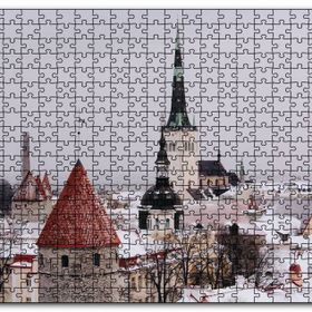 Cakapuzzle Karla Kaplı Çatılar Mdf 500 Parça Puzzle
