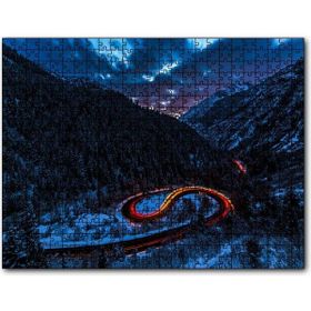 Cakapuzzle Karla Kaplı Orman ve Işıklı Yol Mdf 120 Parça Puzzle