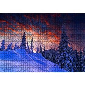 Cakapuzzle Karla Kaplı Tepeler ve Mor Gökler Mdf 1000 Parça Puzzle