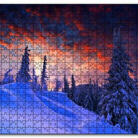 Cakapuzzle Karla Kaplı Tepeler ve Mor Gökler Mdf 120 Parça Puzzle