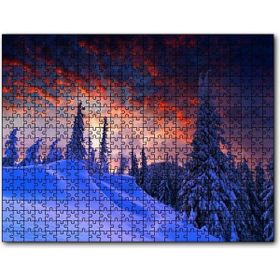 Cakapuzzle Karla Kaplı Tepeler ve Mor Gökler Mdf 120 Parça Puzzle