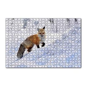 Cakapuzzle Karlar Üzerinde Kutup Tilkisi 120 Parça Ahşap Puzzle