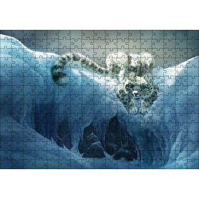 Cakapuzzle Karların Arasındaki Sevimli Vaşak 120 Parça Ahşap Puzzle