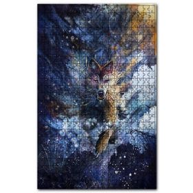 Cakapuzzle Karların İçinden Fırlayan Vahşi Kurt Ahşap 1000 Parça Puzzle