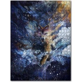 Cakapuzzle Karların İçinden Fırlayan Vahşi Kurt Ahşap 1000 Parça Puzzle