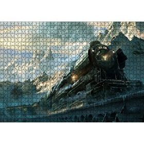 Cakapuzzle Karlı Dağlar Arasında Yol Alan Buharlı Tren 120 Parça Ahşap Puzzle
