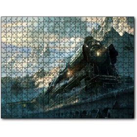 Cakapuzzle Karlı Dağlar Arasında Yol Alan Buharlı Tren Mdf 1000 Parça Puzzle