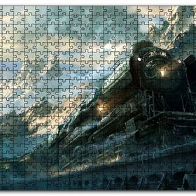 Cakapuzzle Karlı Dağlar Arasında Yol Alan Buharlı Tren Mdf 500 Parça Puzzle