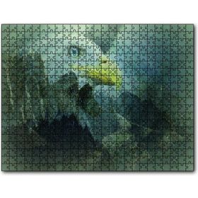 Cakapuzzle Karlı Dağlar Sarı Gagalı Kartal Ahşap 1000 Parça Puzzle