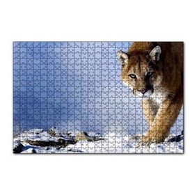Cakapuzzle Karlı Tepedeki Puma 120 Parça Ahşap Puzzle
