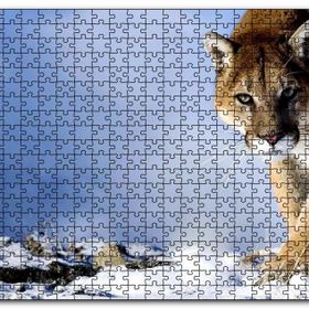 Cakapuzzle Karlı Tepedeki Puma Mdf 1000 Parça Puzzle