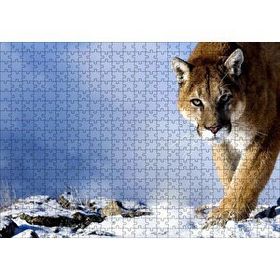 Cakapuzzle Karlı Tepedeki Puma Mdf 500 Parça Puzzle