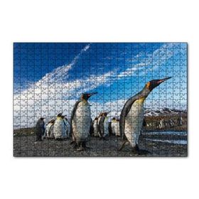 Cakapuzzle Karlı Topraklar ve Penguenler 120 Parça Ahşap Puzzle