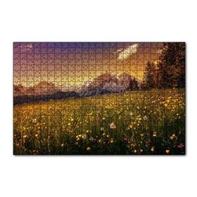 Cakapuzzle Karlı Zirveler ve Karahindiba Çiçekleri 120 Parça Ahşap Puzzle