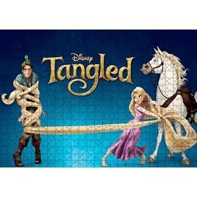 Cakapuzzle Karmakarışık Rapunzel At ve Genç 120 Parça Ahşap Puzzle