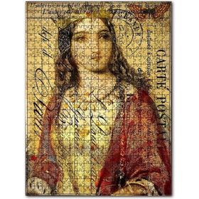 Cakapuzzle Kart Postal ve Kraliçe Görseli Ahşap 1000 Parça Puzzle