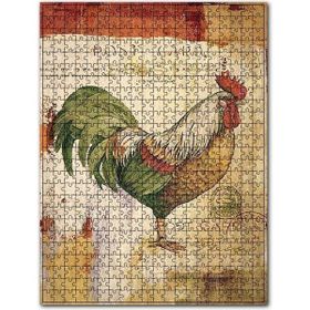 Cakapuzzle Kart Postalda Horoz Görseli Ahşap 1000 Parça Puzzle