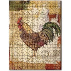 Cakapuzzle Kart Postalda Yeşil Horoz 120 Parça Puzzle