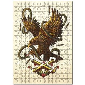 Cakapuzzle Kartalı Yılan Savaşı Görseli Mdf 1000 Parça Puzzle