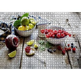 Cakapuzzle Kasede Ahududu Kızılcık Limon Lime ve Reçel Kavanozu 1000 Parça Puzzle