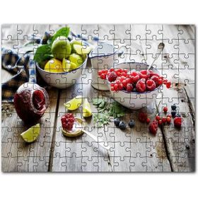 Cakapuzzle Kasede Ahududu Kızılcık Limon Lime ve Reçel Kavanozu 120 Parça Puzzle