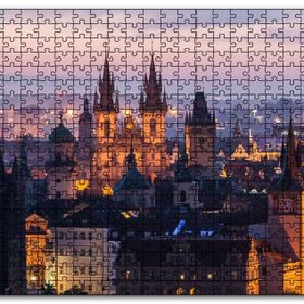 Cakapuzzle Katedral ve Akşam Işıkları Mdf 500 Parça Puzzle