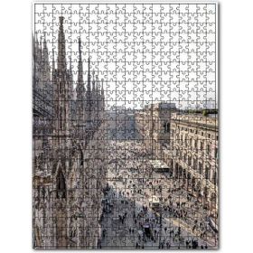 Cakapuzzle Katedral ve Meydandaki Insanlar 120 Parça Puzzle