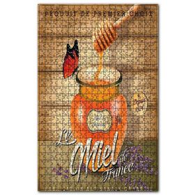 Cakapuzzle Kavanozda Bal Arı Kelebek Afişi Görseli Ahşap 255 Parça Puzzle