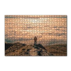 Cakapuzzle Kayalar Üstündeki Adam ve Bulutlar 255 Parça Puzzle