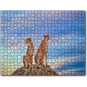 Cakapuzzle Kayalığın Üzerindeki Çita Çifti Mdf 120 Parça Puzzle