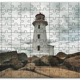 Cakapuzzle Kayalıklar Deniz Feneri ve Bulutlu Gökler Mdf 255 Parça Puzzle