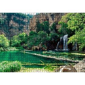Cakapuzzle Kayalıklar Şelale Göl Manzarası 1000 Parça Puzzle