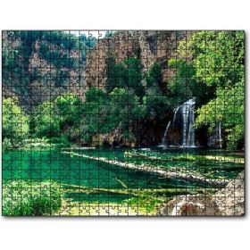 Cakapuzzle Kayalıklar Şelale Göl Manzarası 255 Parça Puzzle