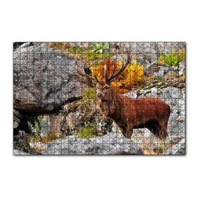Cakapuzzle Kayalıklar ve Boynuzlu Kahverengi Geyik 255 Parça Puzzle