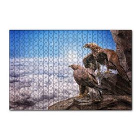 Cakapuzzle Kayalıklardan Yeryüzünü İzleyen Kartallar ve Bulutlar 120 Parça Ahşap Puzzle