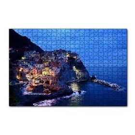 Cakapuzzle Kayalıkların Üzerindeki Sahil Kasabası 255 Parça Puzzle