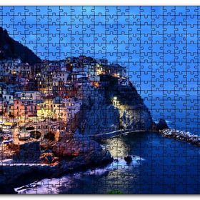 Cakapuzzle Kayalıkların Üzerindeki Sahil Kasabası Mdf 1000 Parça Puzzle