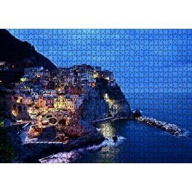 Cakapuzzle Kayalıkların Üzerindeki Sahil Kasabası Mdf 1000 Parça Puzzle