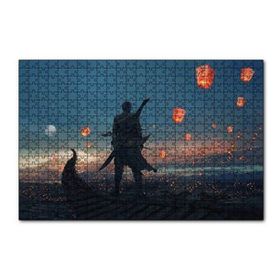 Cakapuzzle Kayıktaki Savaşçı ve Uçan Fenerler 255 Parça Puzzle
