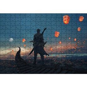 Cakapuzzle Kayıktaki Savaşçı ve Uçan Fenerler 255 Parça Puzzle