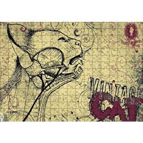 Cakapuzzle Kedi Detaylı Kesit Çizim 255 Parça Puzzle