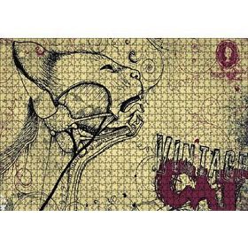Cakapuzzle Kedi Detaylı Kesit Çizim Mdf 1000 Parça Puzzle