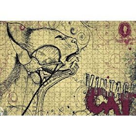 Cakapuzzle Kedi Detaylı Kesit Çizim Mdf 500 Parça Puzzle