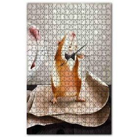 Cakapuzzle Kedinin Bıyıklarıyla Keman Çalan Cesur Fare 120 Parça Puzzle