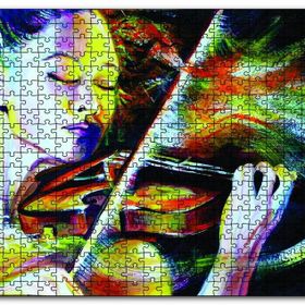 Cakapuzzle Keman Çalan Kadın Mdf 120 Parça Puzzle
