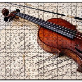 Cakapuzzle Keman Nota Çalışmaları Görseli Mdf 1000 Parça Puzzle