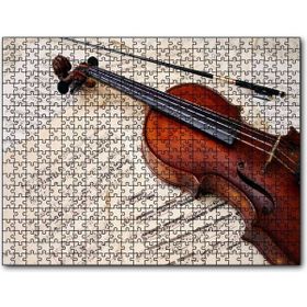 Cakapuzzle Keman Nota Çalışmaları Görseli Mdf 1000 Parça Puzzle