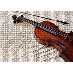 Cakapuzzle Keman Nota Çalışmaları Görseli Mdf 1000 Parça Puzzle
