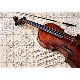 Cakapuzzle Keman Nota Çalışmaları Görseli Mdf 120 Parça Puzzle